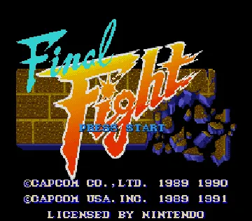 Final Fight (Europe) screen shot title